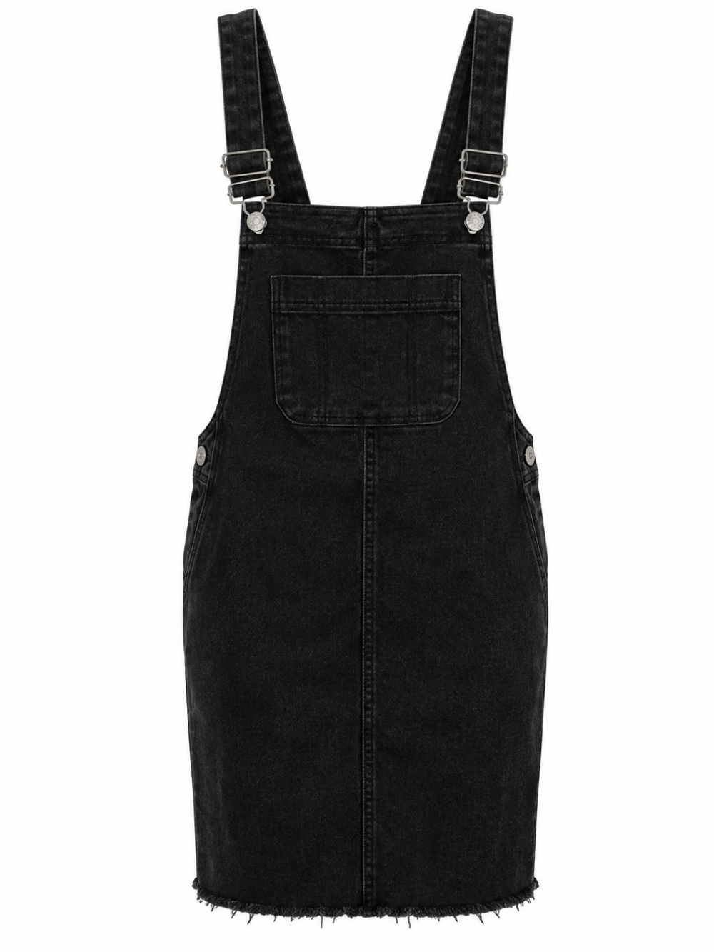 Black Denim Pinafore Dress